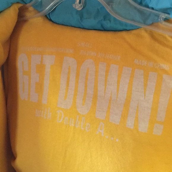 Down Vest SzS removable hood turquoise&yellow - Picture 5 of 8